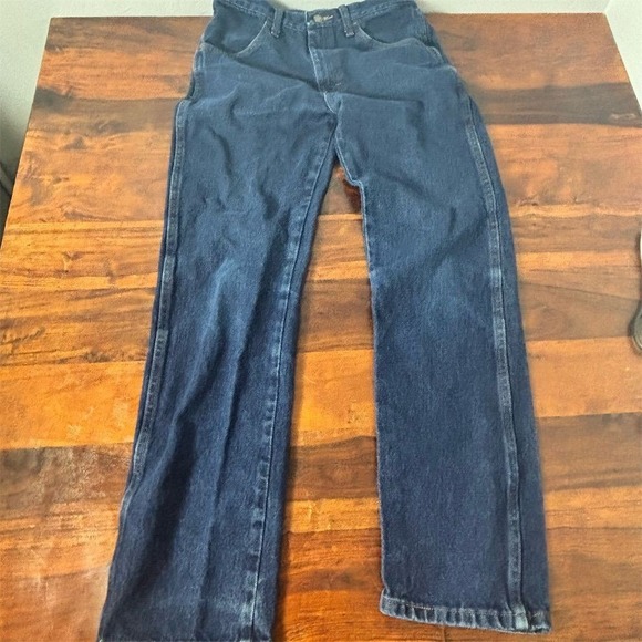 Wrangler Men's Straight Blue Denim Jeans Size 30x32 5-Pocket Design - Picture 1 of 5